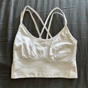NVGTN White Strappy Sports Bra
